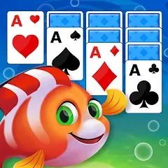 Скачать взломанную Solitaire Fish Klondike Card (Солитер Карточная игра Клондайк Фиш)  [МОД Много монет]