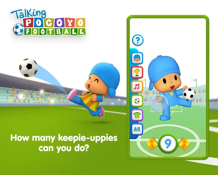 Talking Pocoyo Football [МОД Menu] Screenshot 1