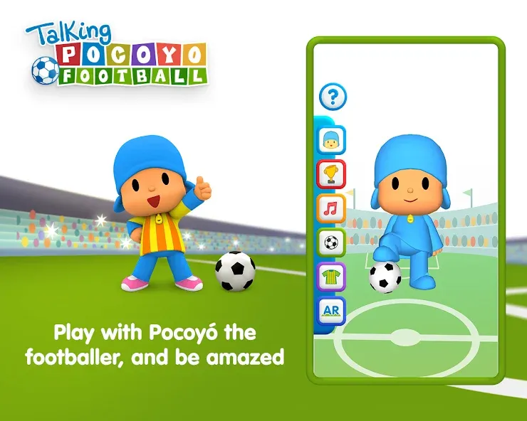 Talking Pocoyo Football [МОД Menu] Screenshot 2