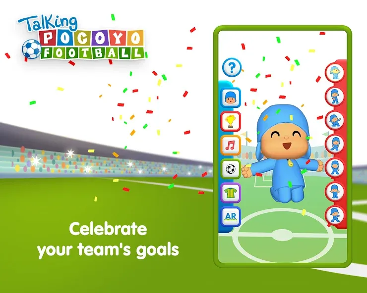 Talking Pocoyo Football [МОД Menu] Screenshot 3