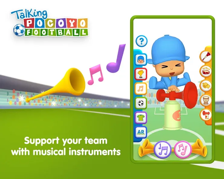 Talking Pocoyo Football [МОД Menu] Screenshot 4