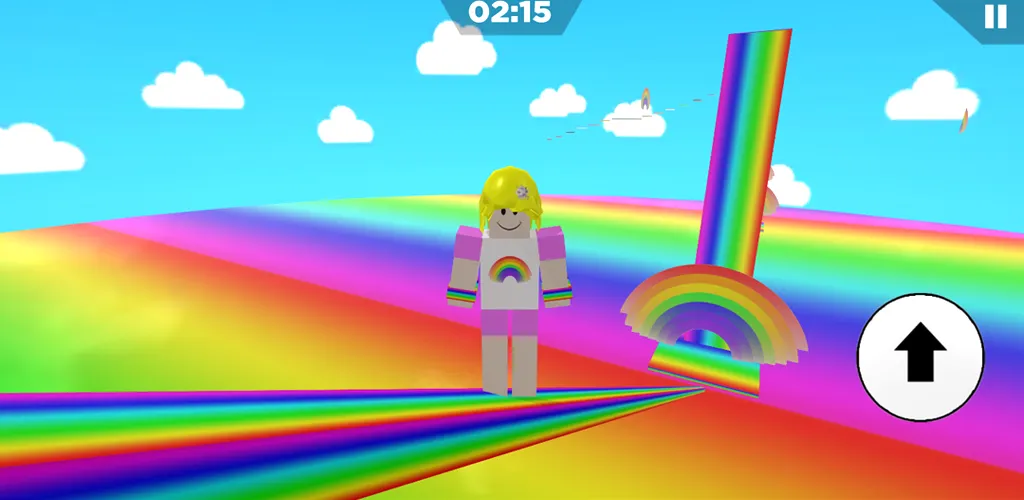 Rainbow Parkour sweet Girl (Рейнбоу Паркур милая девушка) [МОД Menu] Screenshot 2