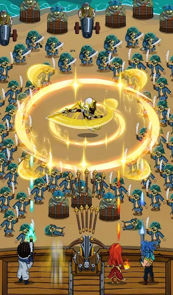 Zombie War Idle Defense Game (Зомби Война) [МОД Unlimited Money] Screenshot 1