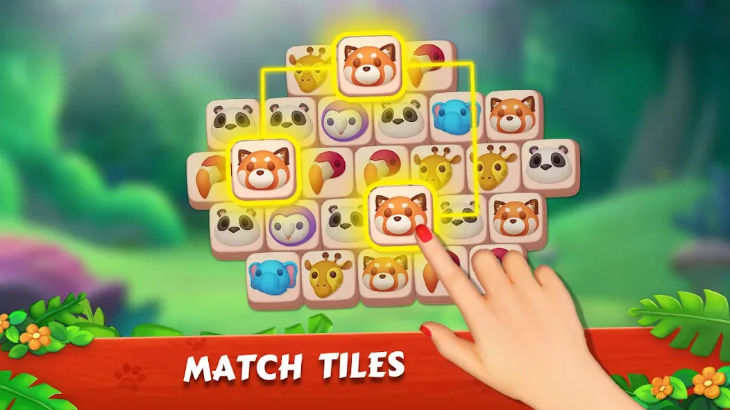 Zoo Tile - Match Puzzle Game (Зу Тайл) [МОД Бесконечные монеты] Screenshot 4