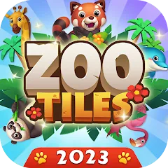Взломанная Zoo Tile - Match Puzzle Game (Зу Тайл)  [МОД Бесконечные монеты]