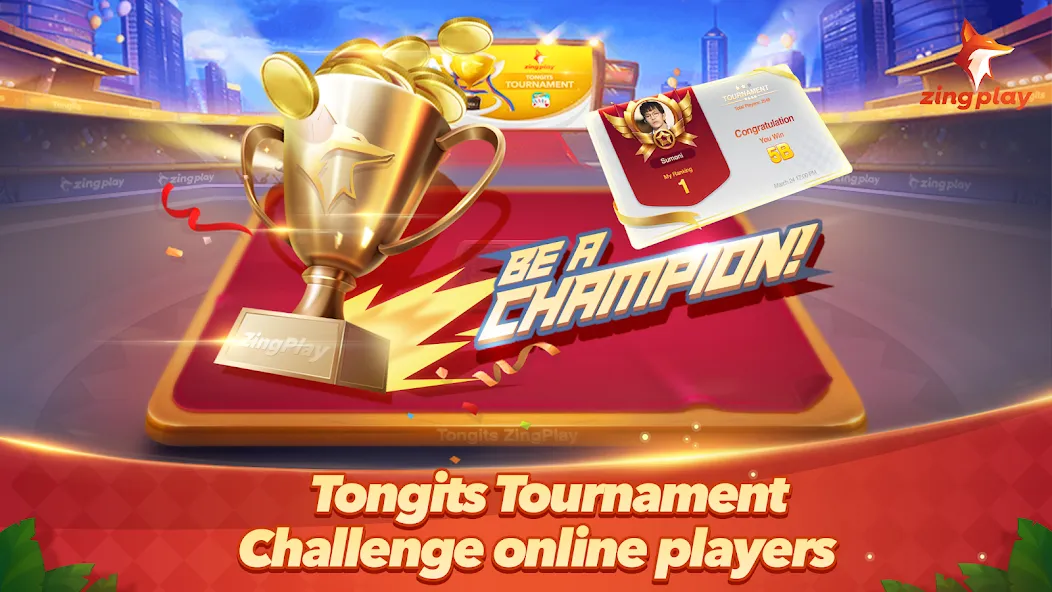 Tongits ZingPlay-Fun Challenge (Тонгитс ЗингПлэй) [МОД Много монет] Screenshot 1
