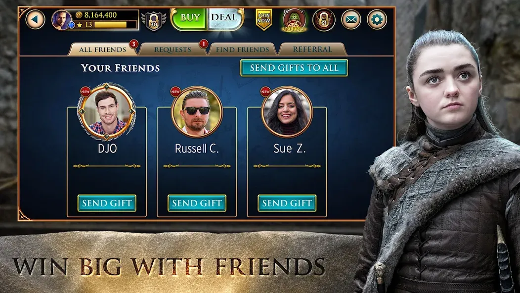 Game of Thrones Slots Casino (Гейм оф Тронс Слотс Казино) [МОД Menu] Screenshot 3