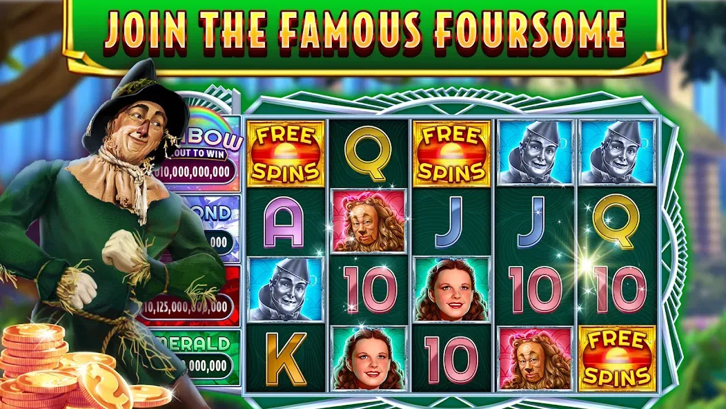 Wizard of Oz Slots Games (Волшебник из страны Оз игровой автомат) [МОД Бесконечные деньги] Screenshot 2