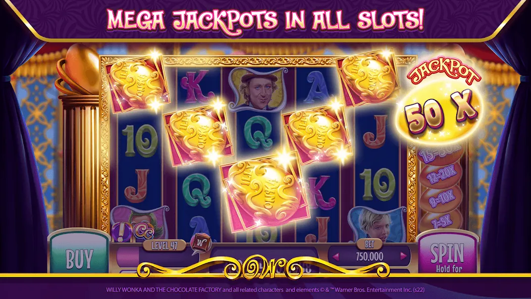 Willy Wonka Vegas Casino Slots (Вилли Вонка Вегас Казино Слоты) [МОД Unlimited Money] Screenshot 4