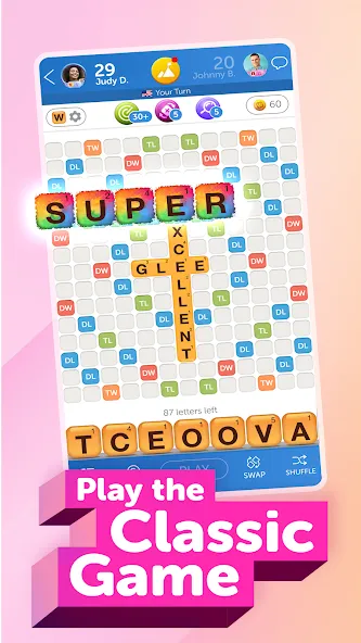 Words With Friends 2 Word Game (Вордс вит Френдс 2 Классик) [МОД Много монет] Screenshot 1