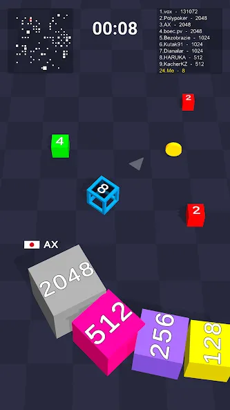 Cube Arena 2048: Merge Numbers [МОД Много монет] Screenshot 2