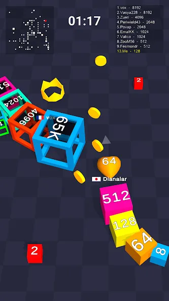 Cube Arena 2048: Merge Numbers [МОД Много монет] Screenshot 5
