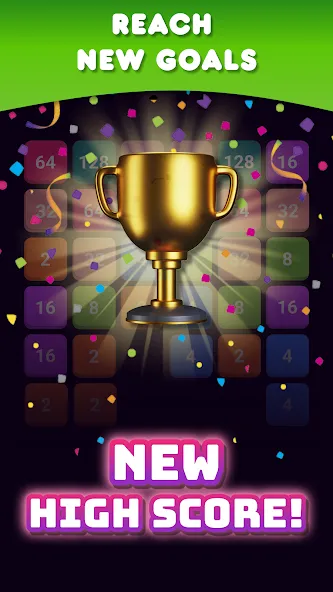 2048: Puzzle Game! Merge Block (Две тысячи сорок восемь) [МОД Все открыто] Screenshot 3