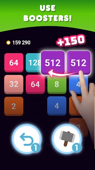 2048: Puzzle Game! Merge Block (Две тысячи сорок восемь) [МОД Все открыто] Screenshot 4