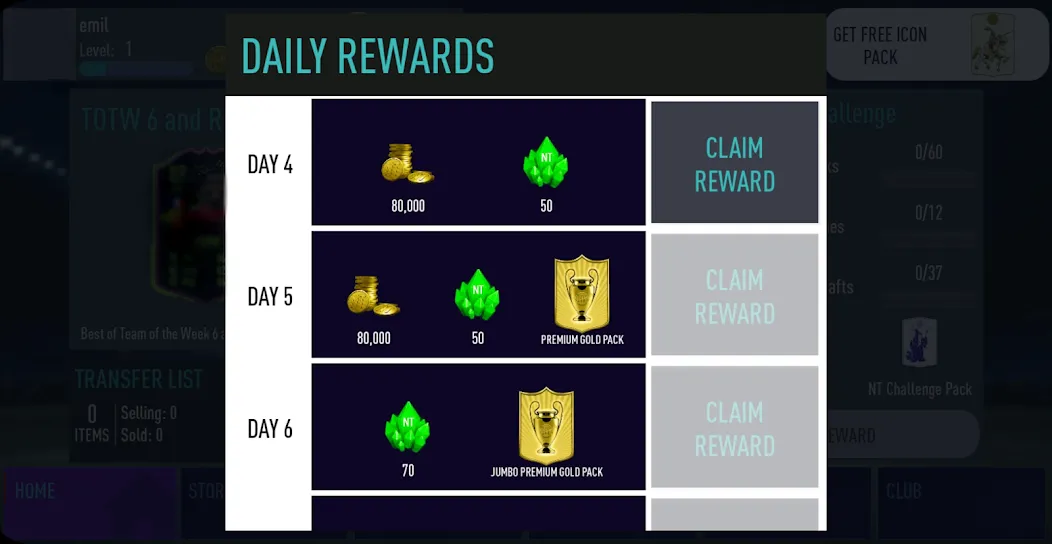 NT 21 Draft + Pack Opener [МОД Бесконечные деньги] Screenshot 2