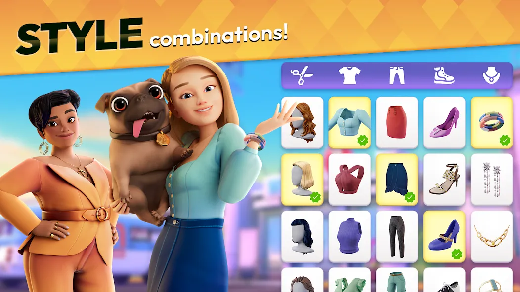 Makeover Match - Fashion Game (Мейковер Матч) [МОД Unlocked] Screenshot 4