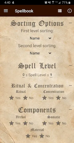 D&D Spellbook 5e [МОД Unlocked] Screenshot 2