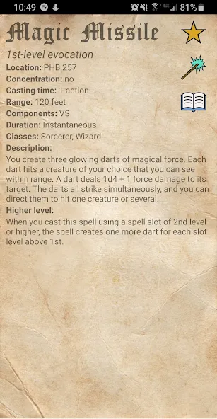 D&D Spellbook 5e [МОД Unlocked] Screenshot 4