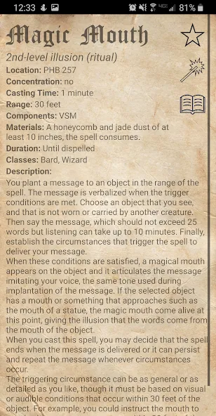 D&D Spellbook 5e [МОД Unlocked] Screenshot 5