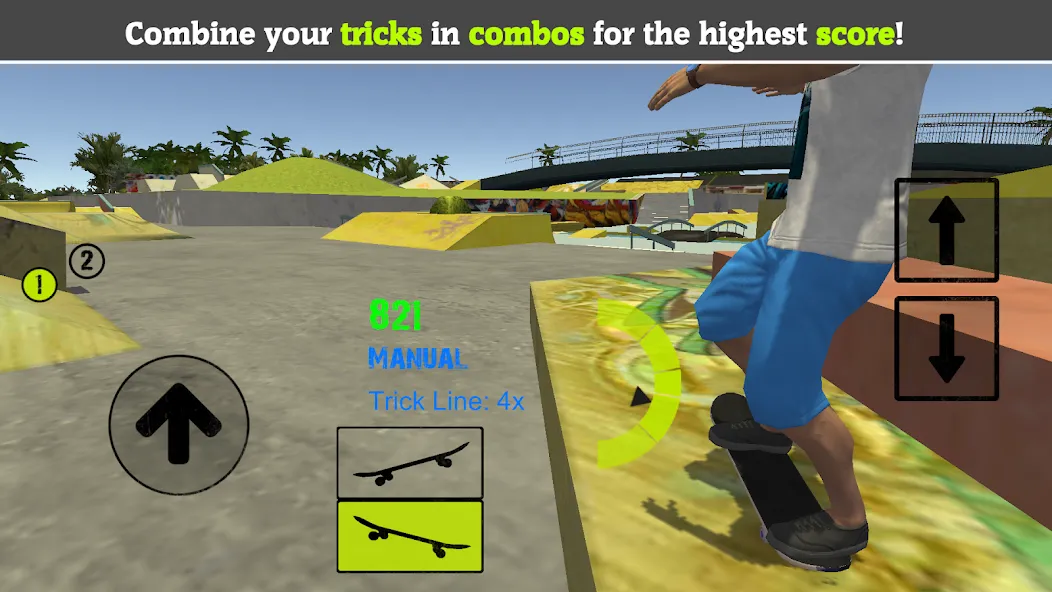 Skateboard FE3D 2 (Скейтборд 3D 2) [МОД Все открыто] Screenshot 4