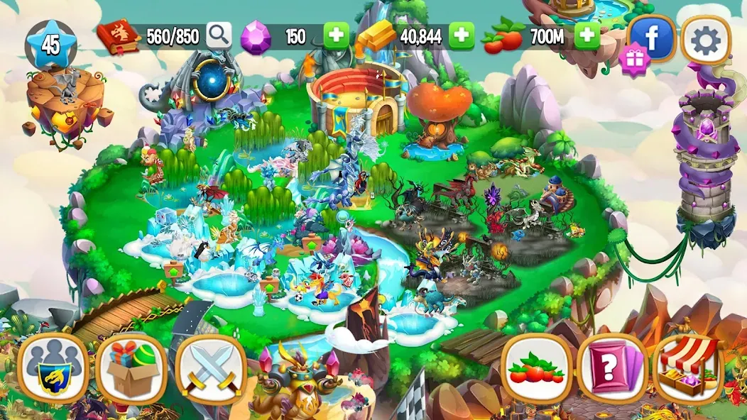 Dragon City: Mobile Adventure [МОД Mega Pack] Screenshot 4