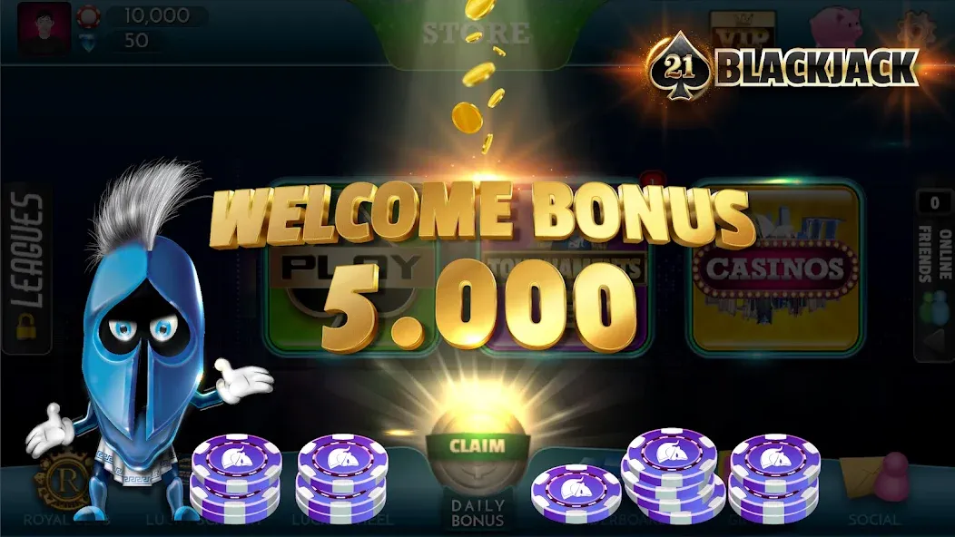 BlackJack 21 - Online Casino [МОД Menu] Screenshot 3
