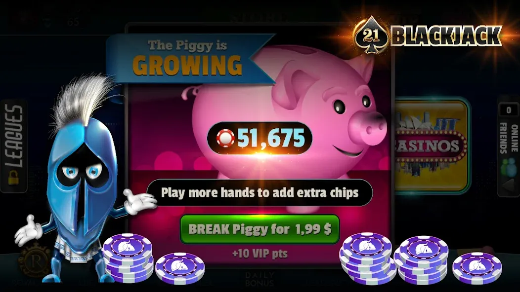 BlackJack 21 - Online Casino [МОД Menu] Screenshot 5