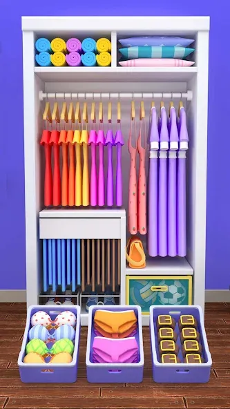 Fill the Closet: Organize Game (Фил зе Клозет) [МОД Бесконечные монеты] Screenshot 2