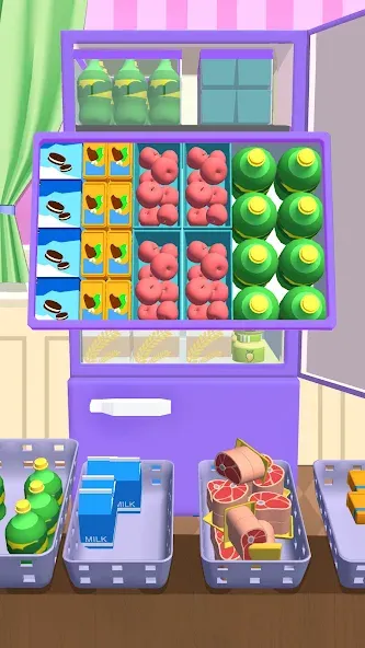 Fill Up Fridge：Organizing Game [МОД Бесконечные деньги] Screenshot 4