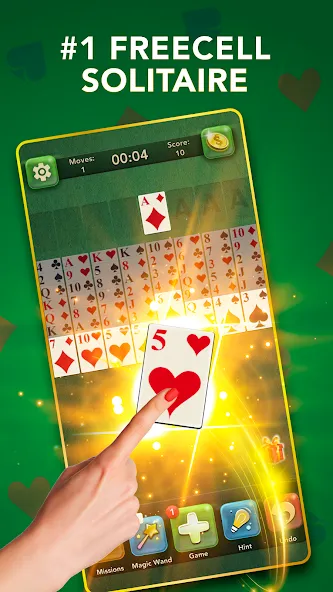 FreeCell Classic Card Game (ФриСел Классическая карточная игра) [МОД Бесконечные деньги] Screenshot 3