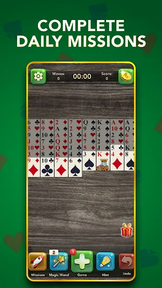 FreeCell Classic Card Game (ФриСел Классическая карточная игра) [МОД Бесконечные деньги] Screenshot 4