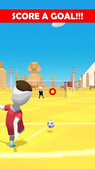 Stickman Freekick: Soccer game [МОД Бесконечные монеты] Screenshot 2