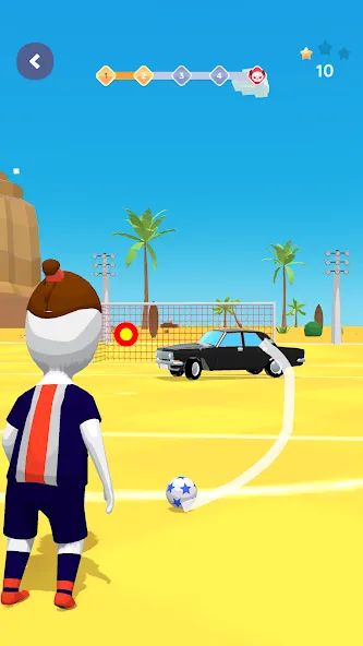 Stickman Freekick: Soccer game [МОД Бесконечные монеты] Screenshot 4