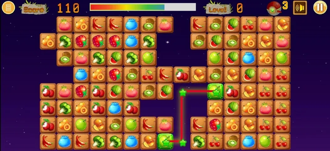 Link fruits - fruit match pair [МОД Меню] Screenshot 4