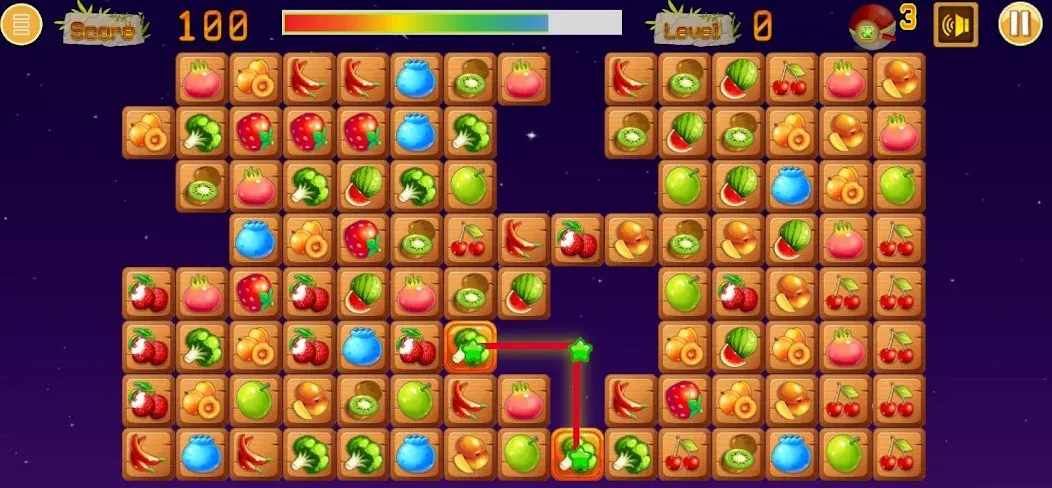 Link fruits - fruit match pair [МОД Меню] Screenshot 5