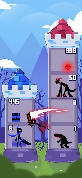 Hero Castle War: Tower Attack (Хиро Касл Вар) [МОД Бесконечные деньги] Screenshot 1