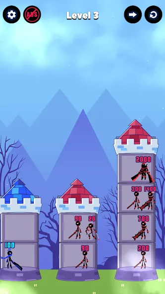 Hero Castle War: Tower Attack (Хиро Касл Вар) [МОД Бесконечные деньги] Screenshot 3