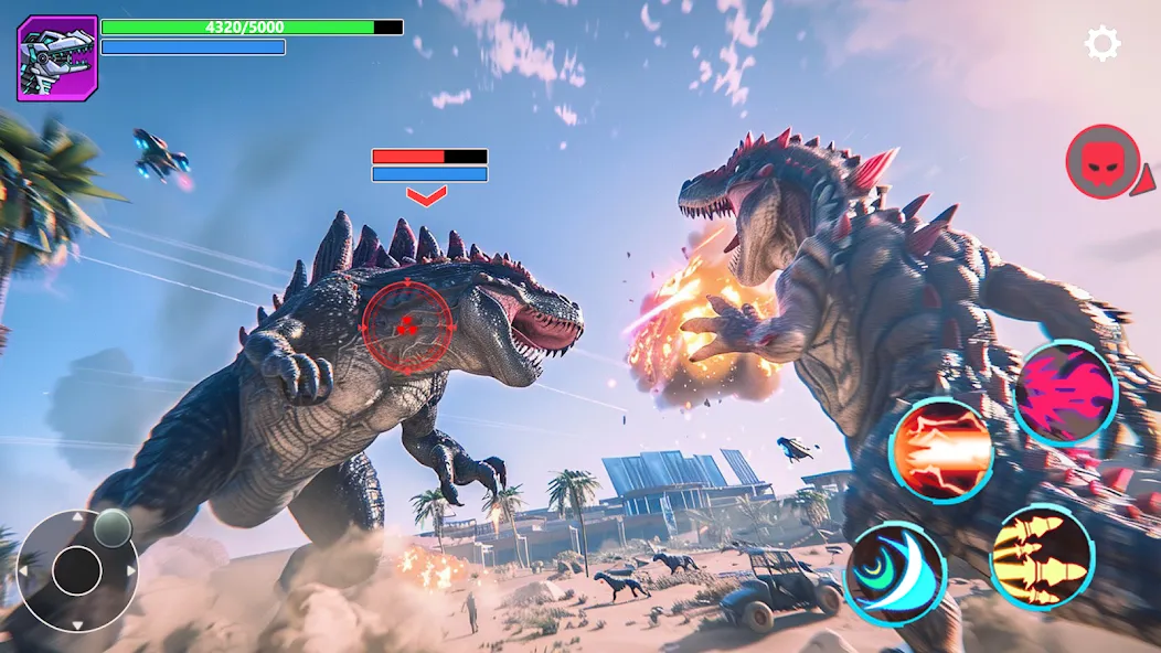 Mech War: Jurassic Dinosaur (Мех Батл) [МОД Много монет] Screenshot 1