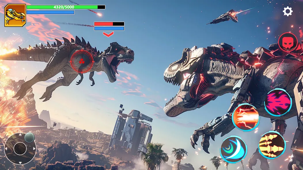 Mech War: Jurassic Dinosaur (Мех Батл) [МОД Много монет] Screenshot 2