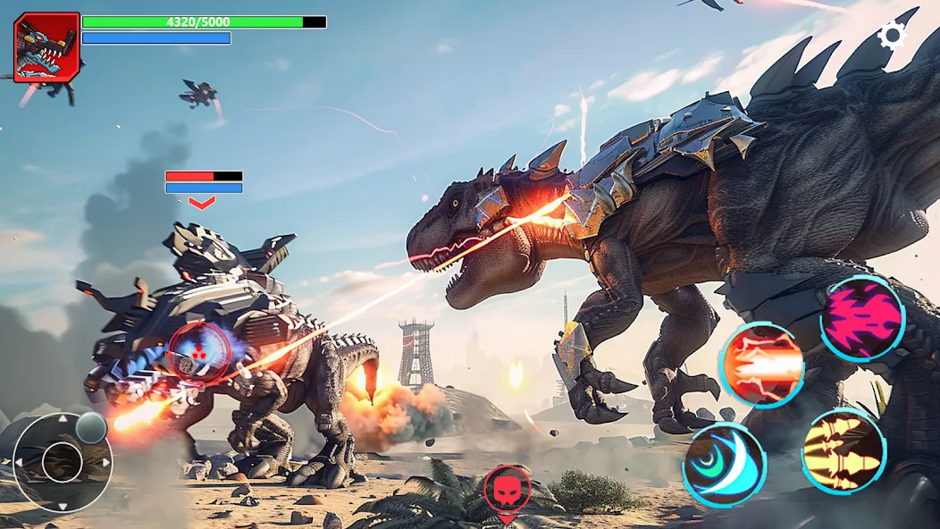 Mech War: Jurassic Dinosaur (Мех Батл) [МОД Много монет] Screenshot 3