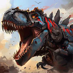 Скачать взломанную Mech War: Jurassic Dinosaur (Мех Батл)  [МОД Много монет]