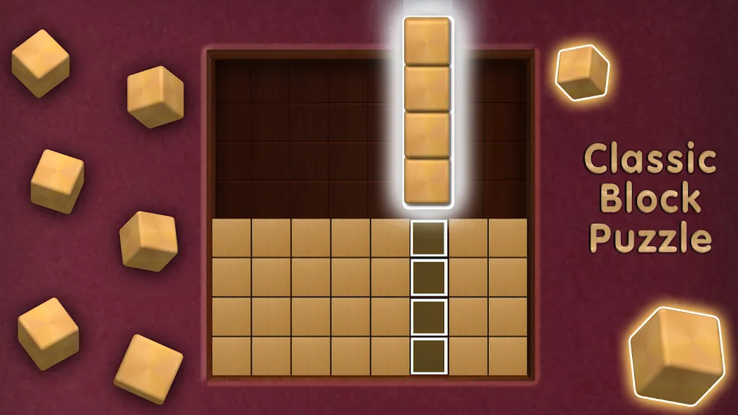 Wooden Cube Block Puzzle (Деревянный кубик головоломка) [МОД Меню] Screenshot 2