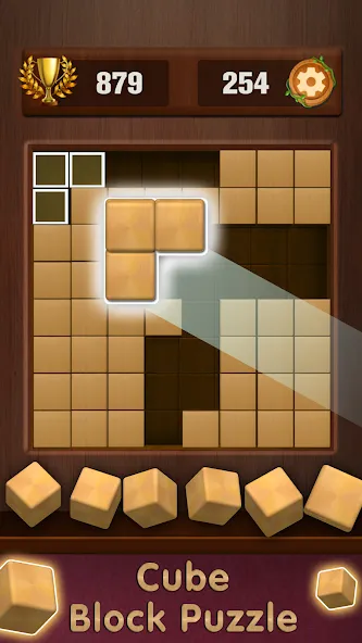 Wooden Cube Block Puzzle (Деревянный кубик головоломка) [МОД Меню] Screenshot 4
