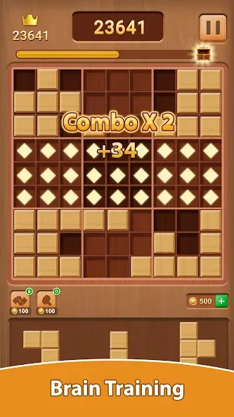 Wood Block Puzzle (Вуд Блок Пазл) [МОД Unlocked] Screenshot 2