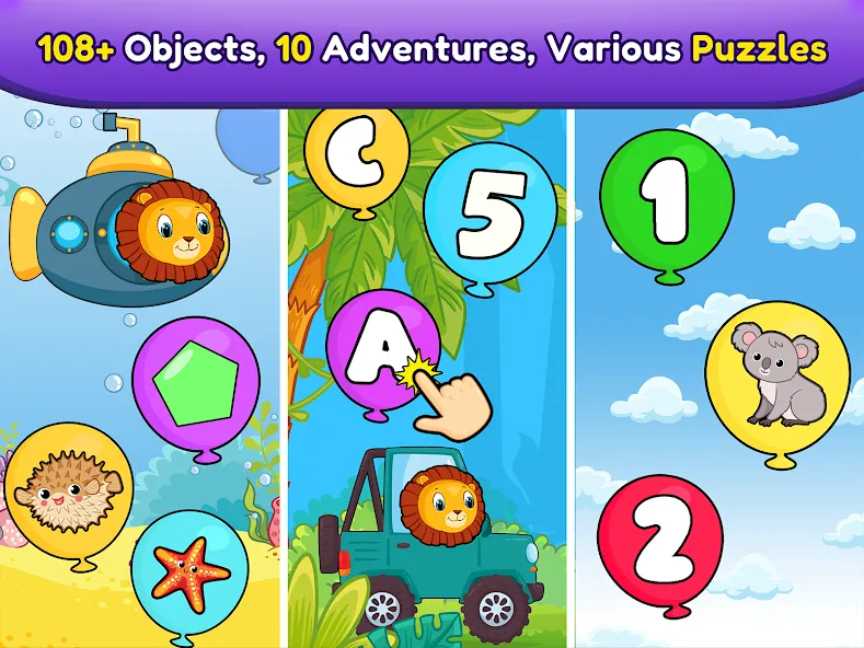 Balloon Pop Kids Learning Game [МОД Mega Pack] Screenshot 1