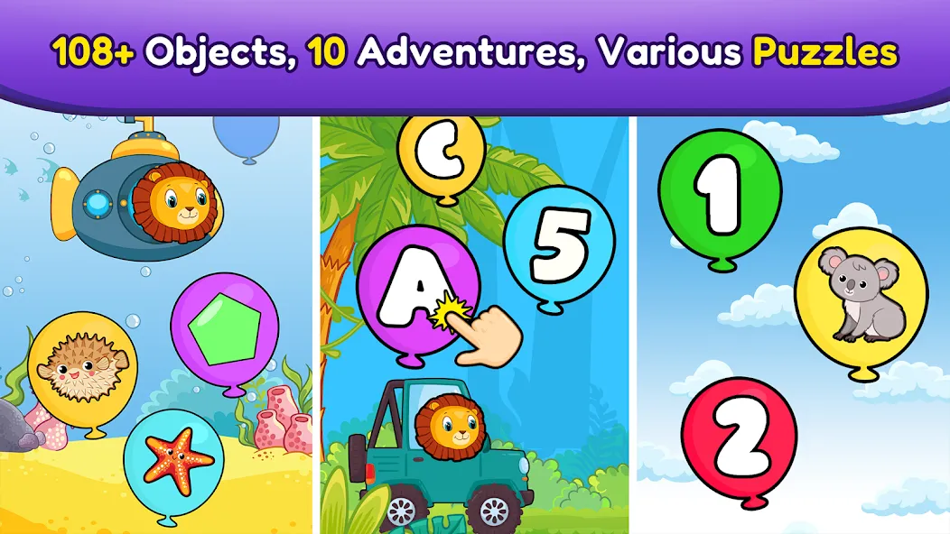 Balloon Pop Kids Learning Game [МОД Mega Pack] Screenshot 5