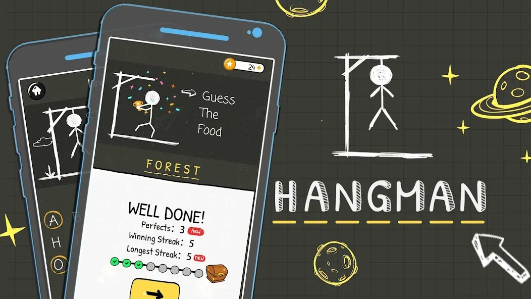 Hangman Words:Two Player Games [МОД Unlocked] Screenshot 1