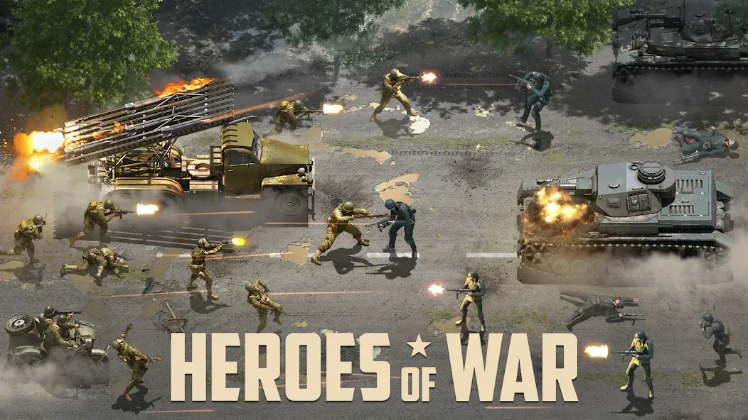 Heroes of War: Idle army game (Герои войны) [МОД Все открыто] Screenshot 1