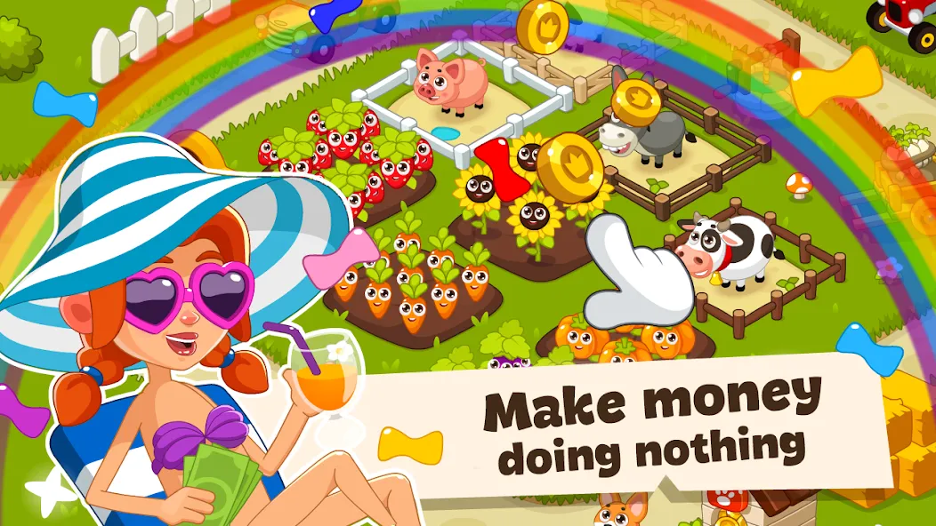 Idle Farm Game Offline Clicker [МОД Много денег] Screenshot 3