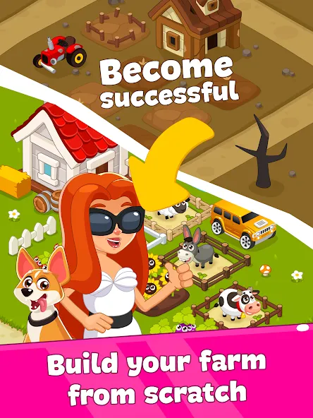 Idle Farm Game Offline Clicker [МОД Много денег] Screenshot 5